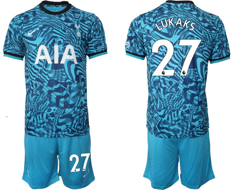 Men 2022-2023 Club Tottenham Hotspur away blue #27 Soccer Jersey->tottenham jersey->Soccer Club Jersey